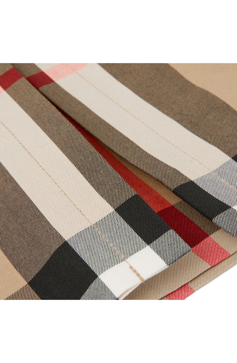 Burberry Kids' Angelica Check Pleated Cotton Skirt, Alternate, color, 