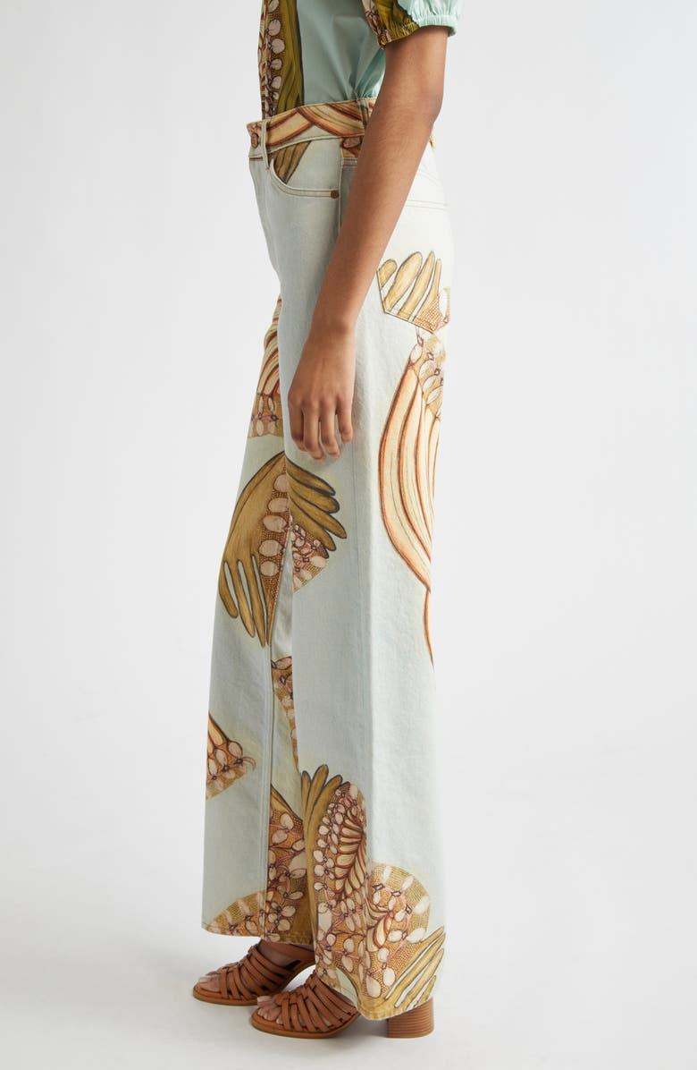 Ulla Johnson The Willow Wide Leg Jeans, Alternate, color, Water Blossoms
