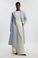 Karen Millen Petite Wool Corset Detail Maxi Coat