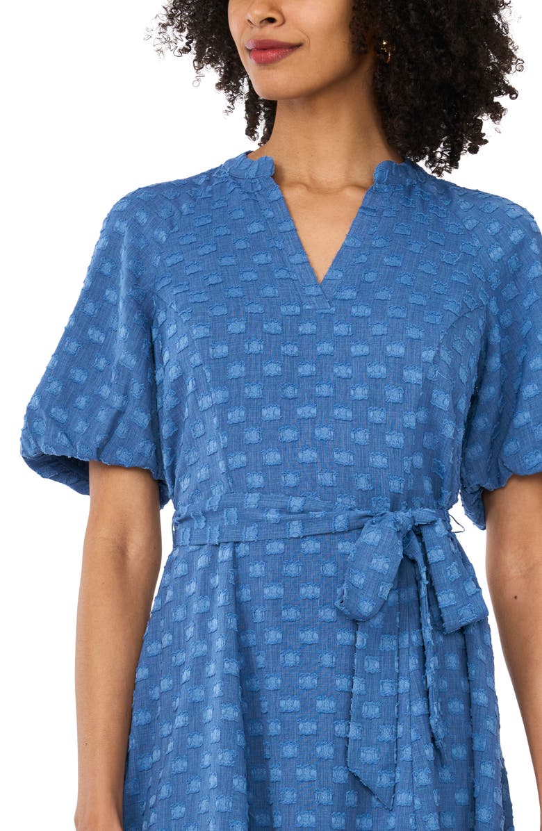 Vince Camuto Dobby Texture Dress, Alternate, color, Classic Indigo