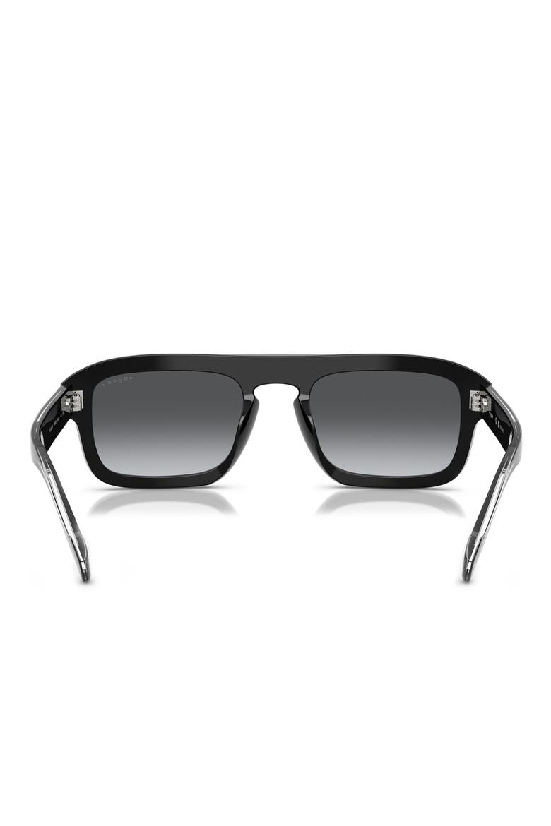 53mm Polarized Irregular Sunglasses, Alternate, color, BLACK