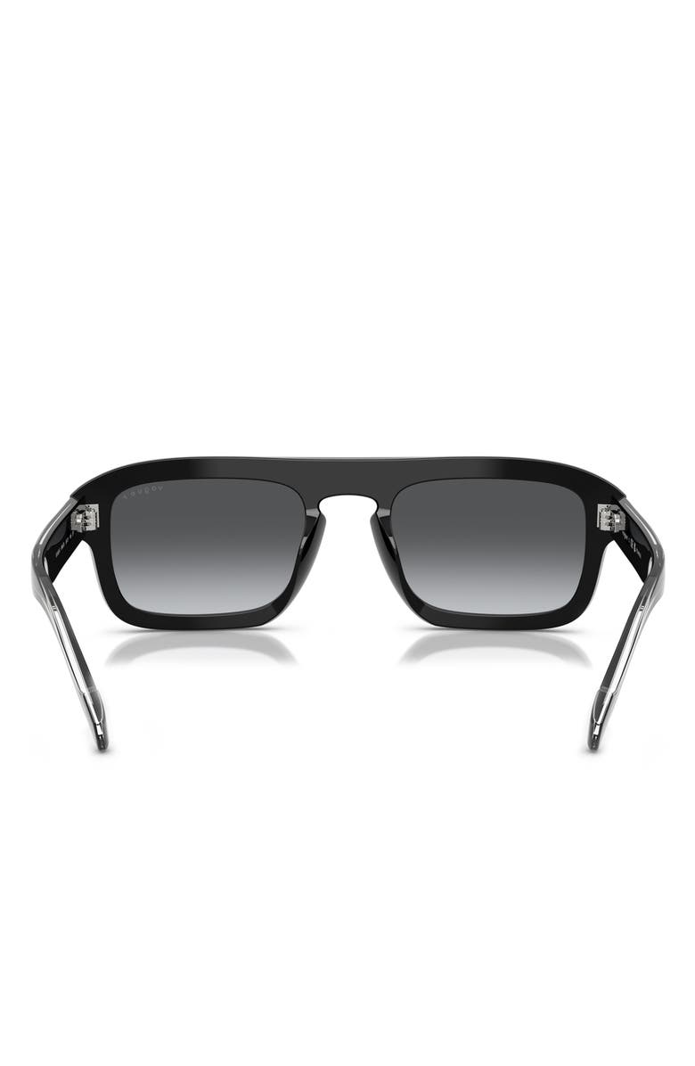 VOGUE 53mm Polarized Irregular Sunglasses, Alternate, color, Black