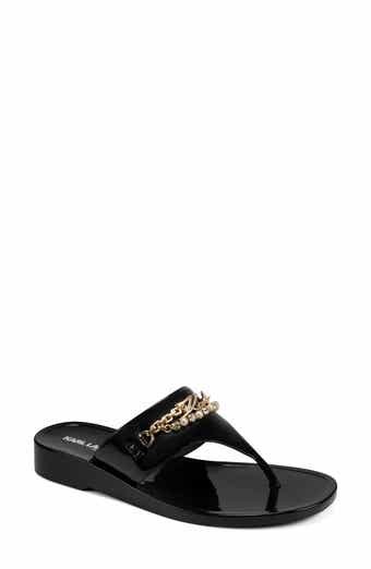 KARL LAGERFELD PARIS Vesperina Embellished Flip Flop
