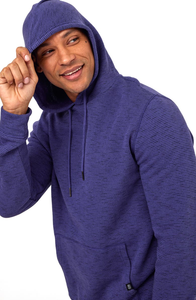 Threads 4 Thought Nico Stripe French Terry Hoodie, Alternate, color, Starling / Stargazer