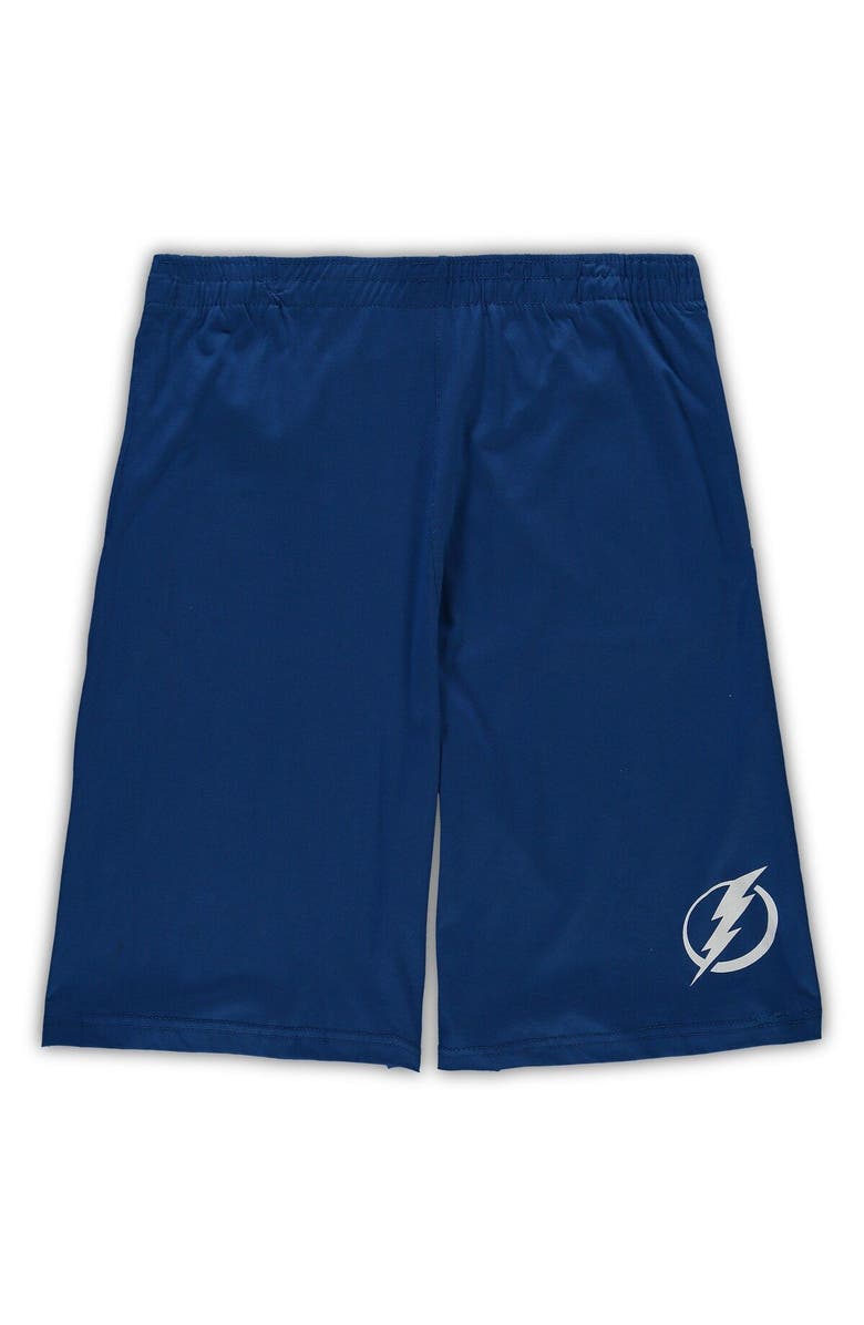 CONCEPTS SPORT Men's Concepts Sport Blue/Heathered Charcoal Tampa Bay Lightning Big & Tall T-Shirt & Shorts Sleep Set, Alternate, color, Blue