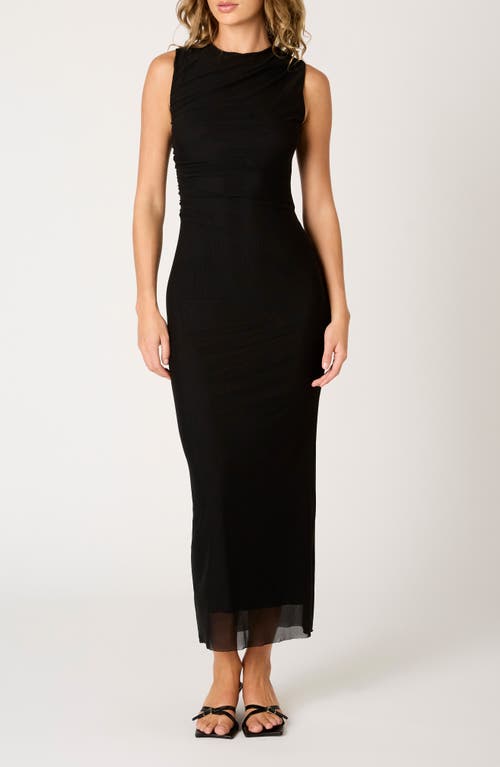 Nia Reese Sleeveless Body-Con Maxi Dress in Black 