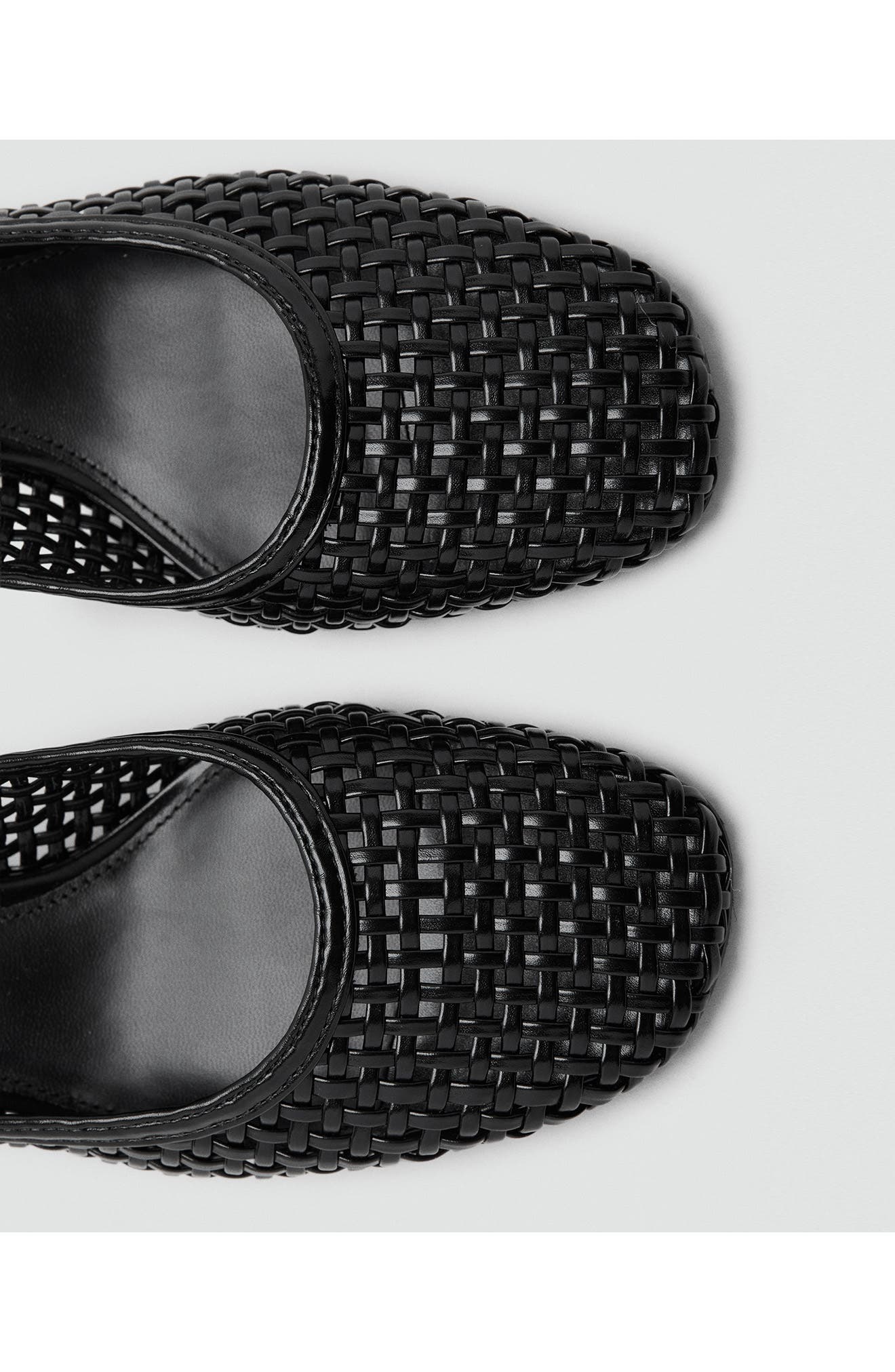 MANGO Braided Slingback Pump, Alternate, color, Black