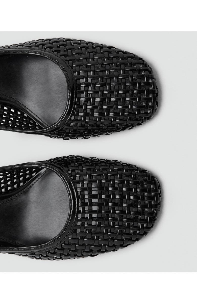 MANGO Braided Slingback Pump, Alternate, color, Black