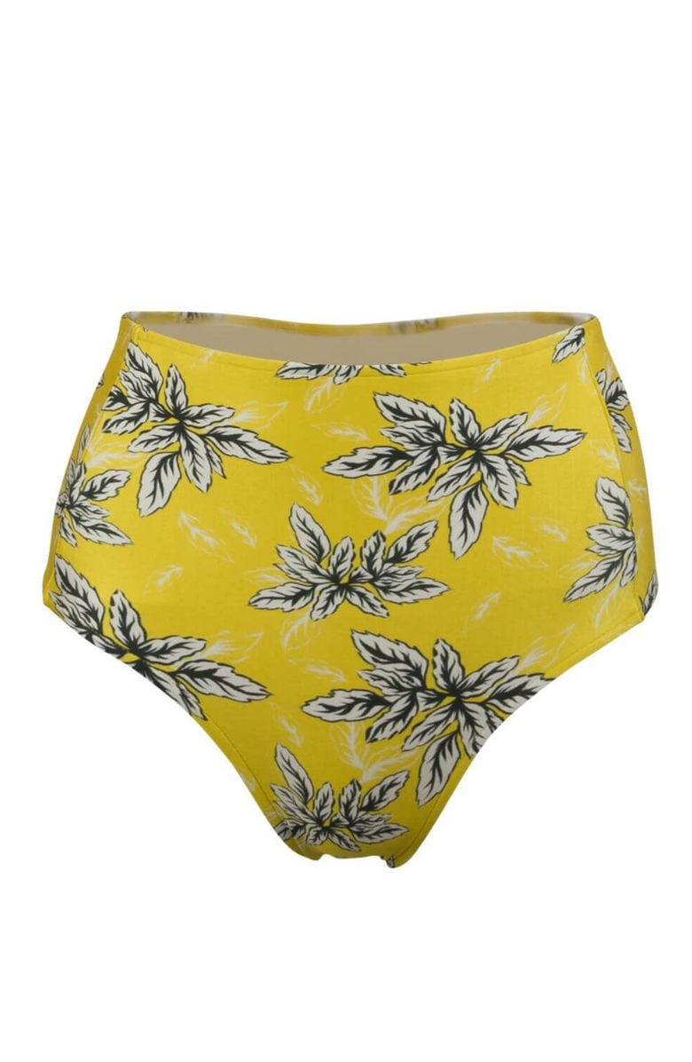 Sauipe Bianca High Waisted Bikini Bottom, Alternate, color, Yellow