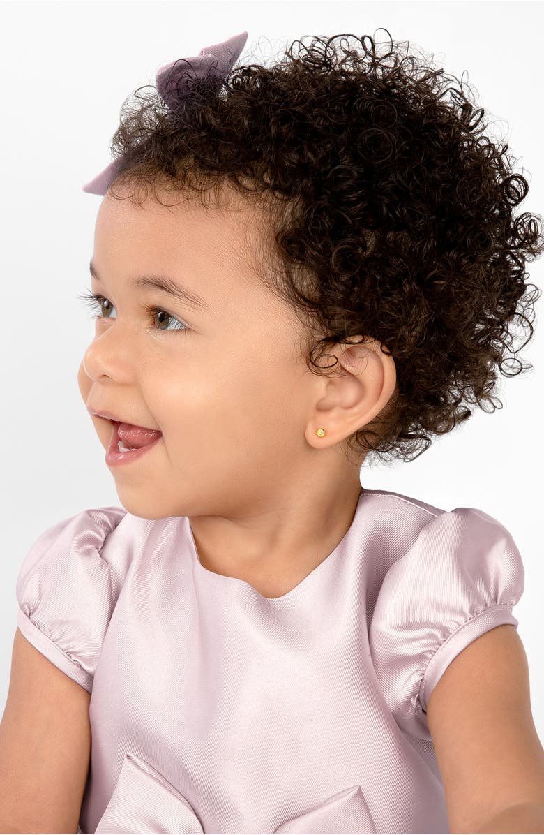 Tiny Blessings 14K Gold Little Darling Genuine Diamond Studs Screw Back Earrings, Alternate, color, 14K Yellow Gold