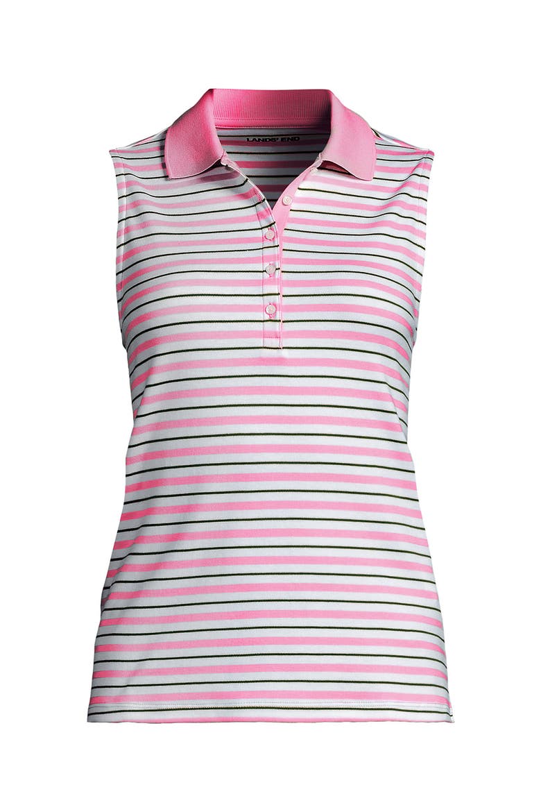 Supima Cotton Polo, Alternate, color, White/Seaside Pink Stripe