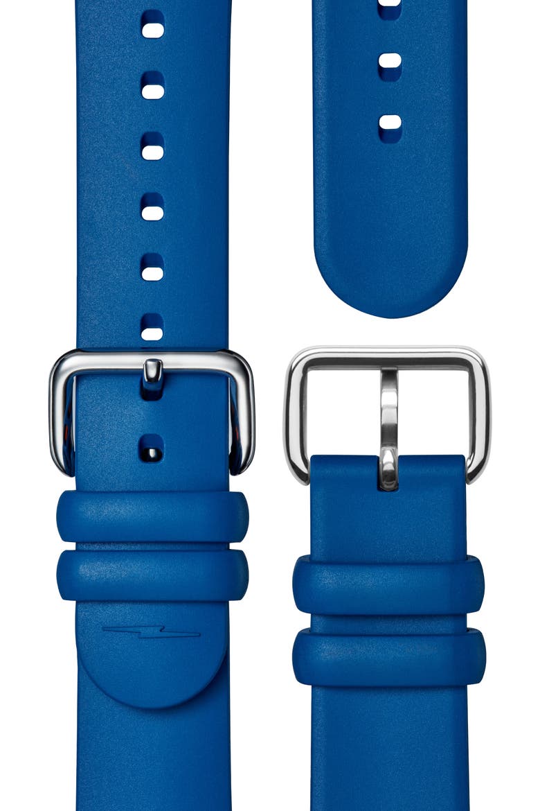 Detrola Rubber Strap Watch, 41mm, Alternate, color, BLUE