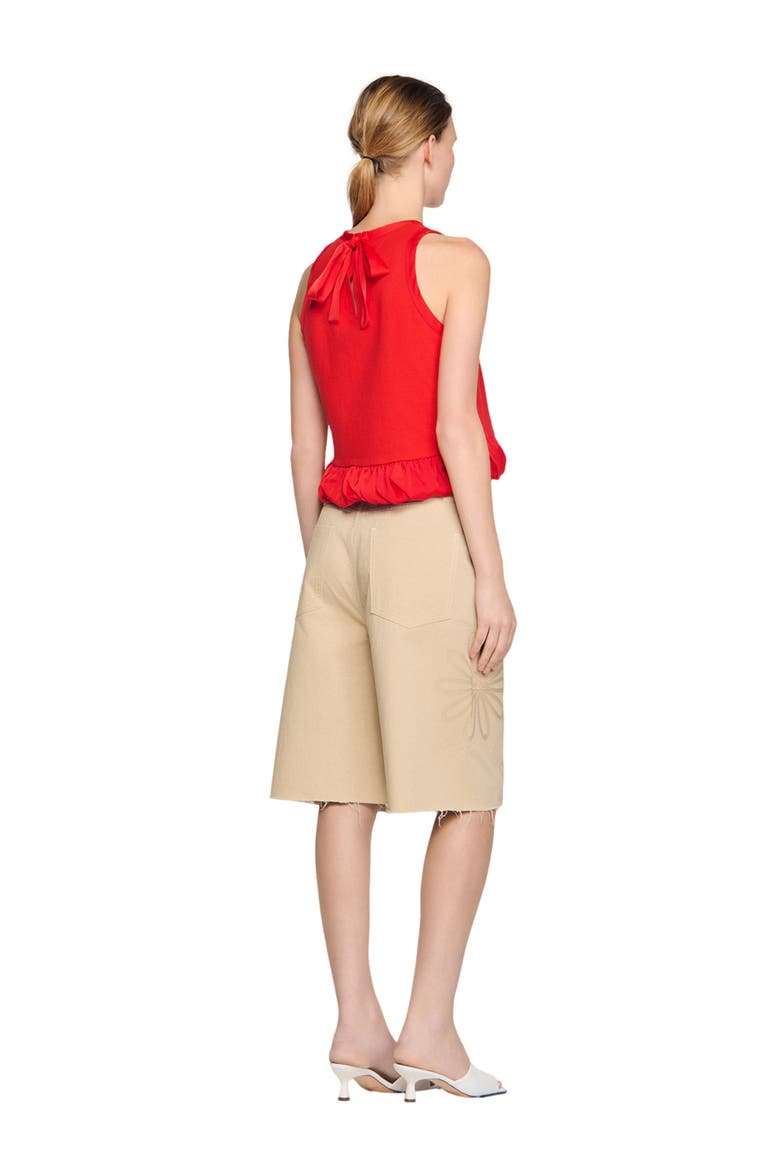 Ruffle top, Alternate, color, Red