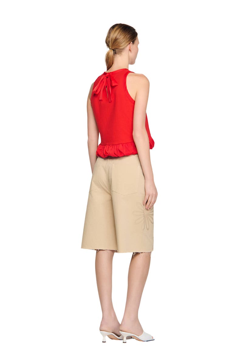 SANDRO Ruffle top, Alternate, color, Red