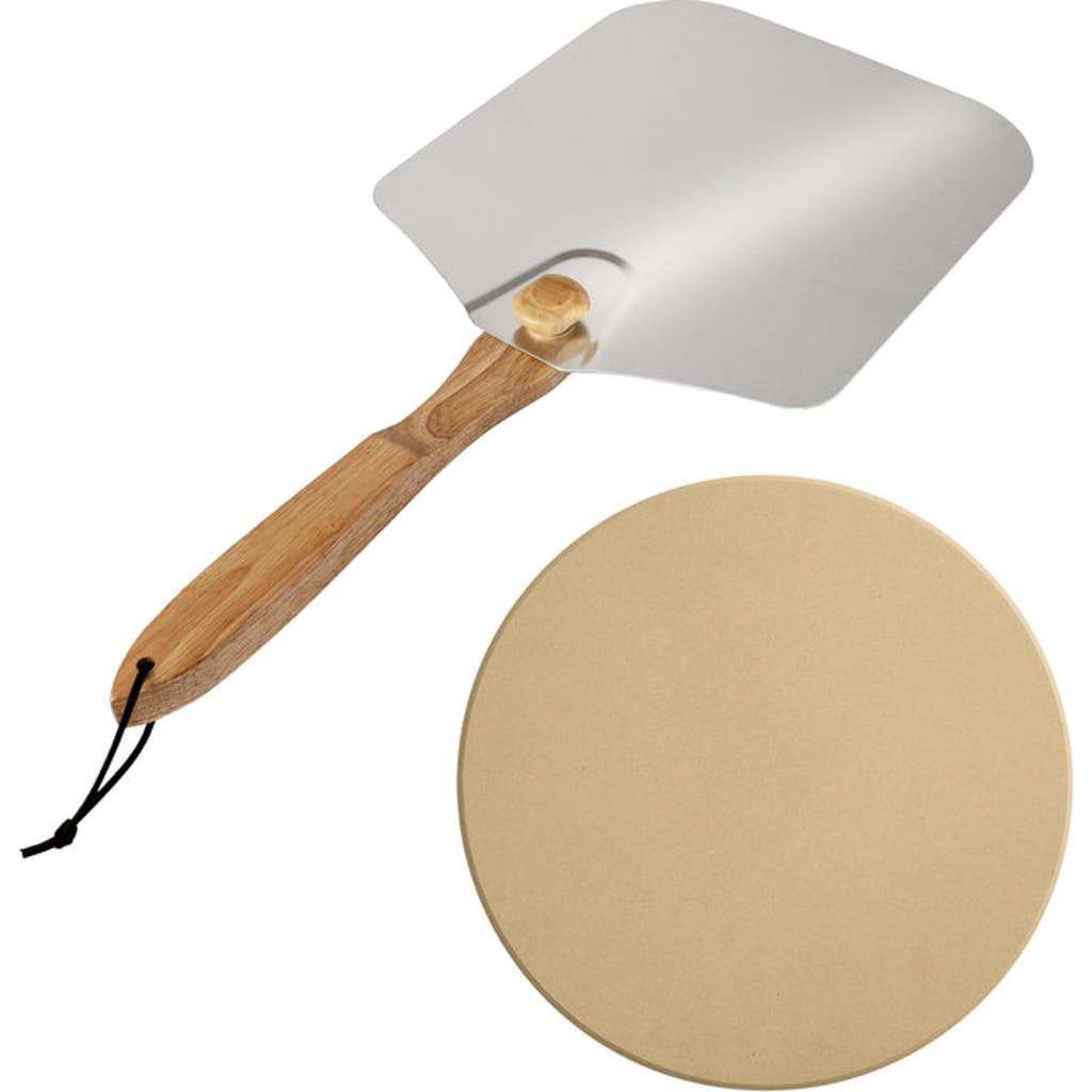 Old Stone Traditional Pizza Stone And Pizza Peel Bundle In Brown