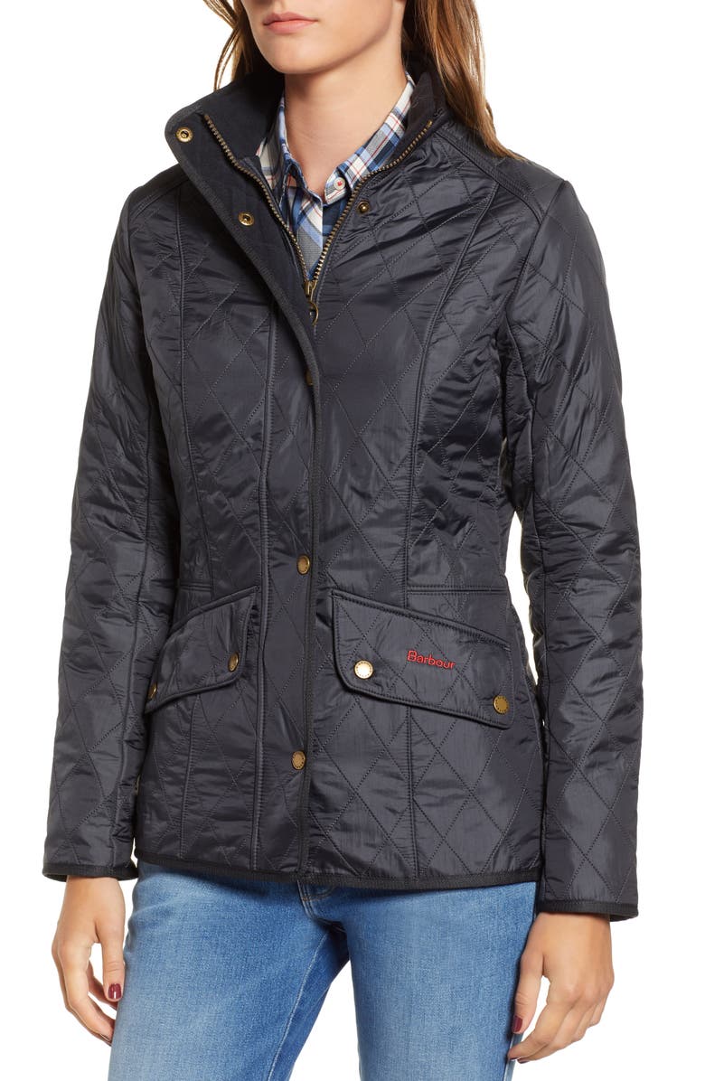 Barbour Cavalry Fleece Lined Quilted Jacket, Alternate, color, Navy