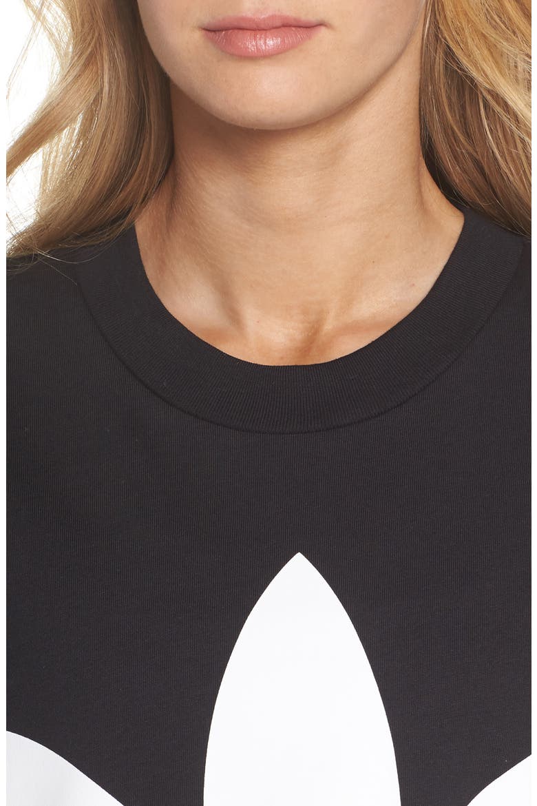 Trefoil Logo Tee, Alternate, color, BLACK