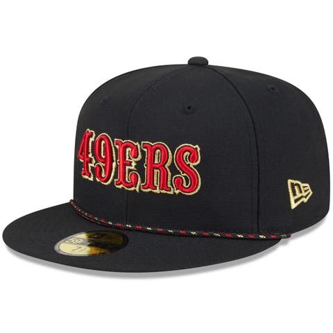 Men's New Era  Black San Francisco 49ers 2025 Rivalries Collection Sideline Rope 59FIFTY Fitted Hat