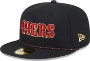 New Era Men's New Era  Black San Francisco 49ers 2025 Rivalries Collection Sideline Rope 59FIFTY Fitted Hat