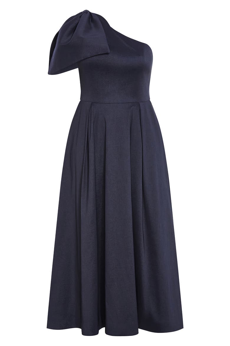 Captivated One Shoulder Maxi Dress, Alternate, color, NAVY
