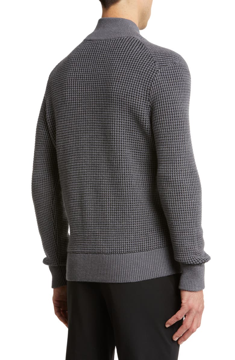 BOSS Mabeo Cotton & Wool Zip Cardigan, Alternate, color, 