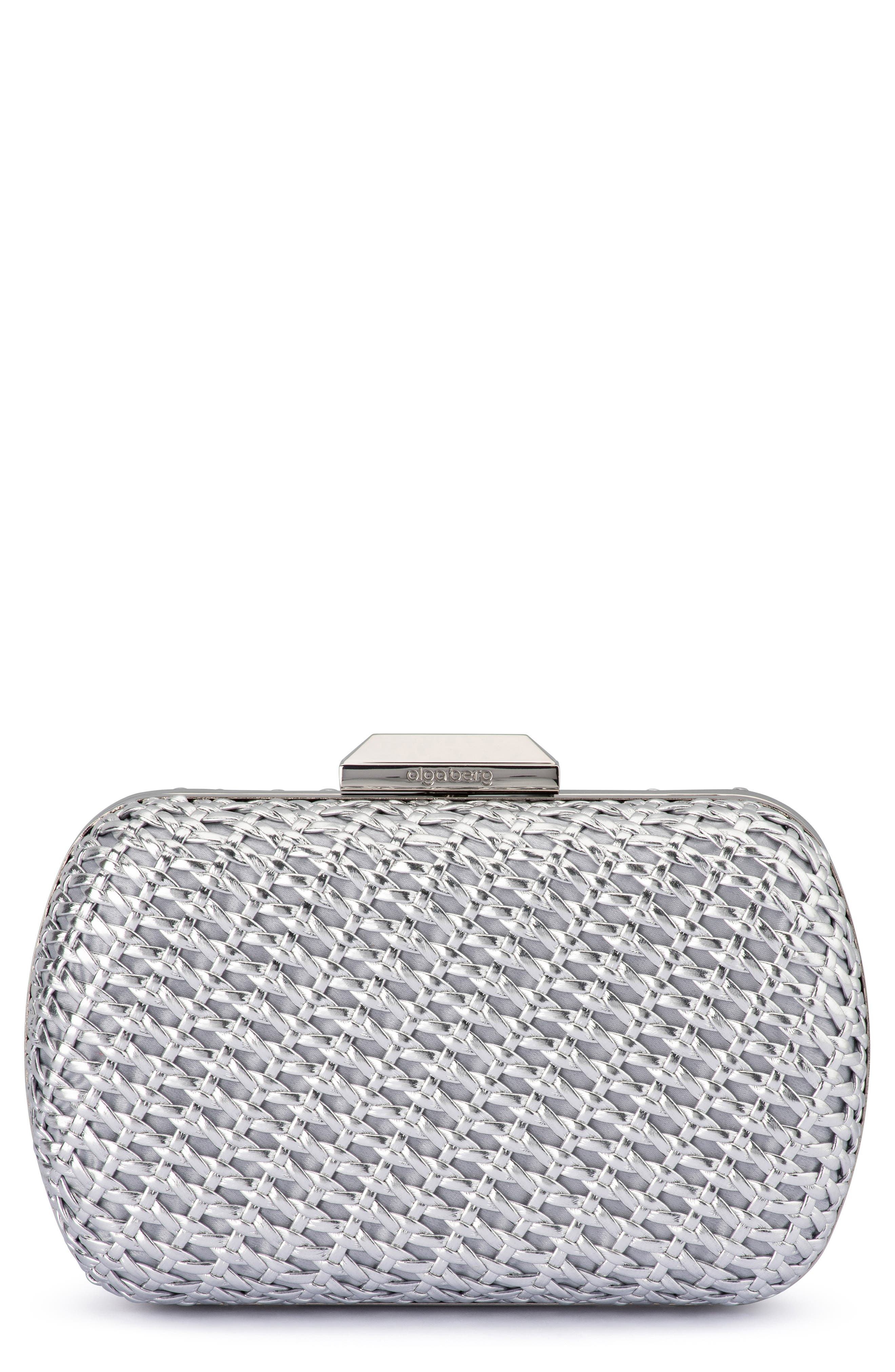 Olga Berg Mali Textured Frame Clutch, Main, color, 