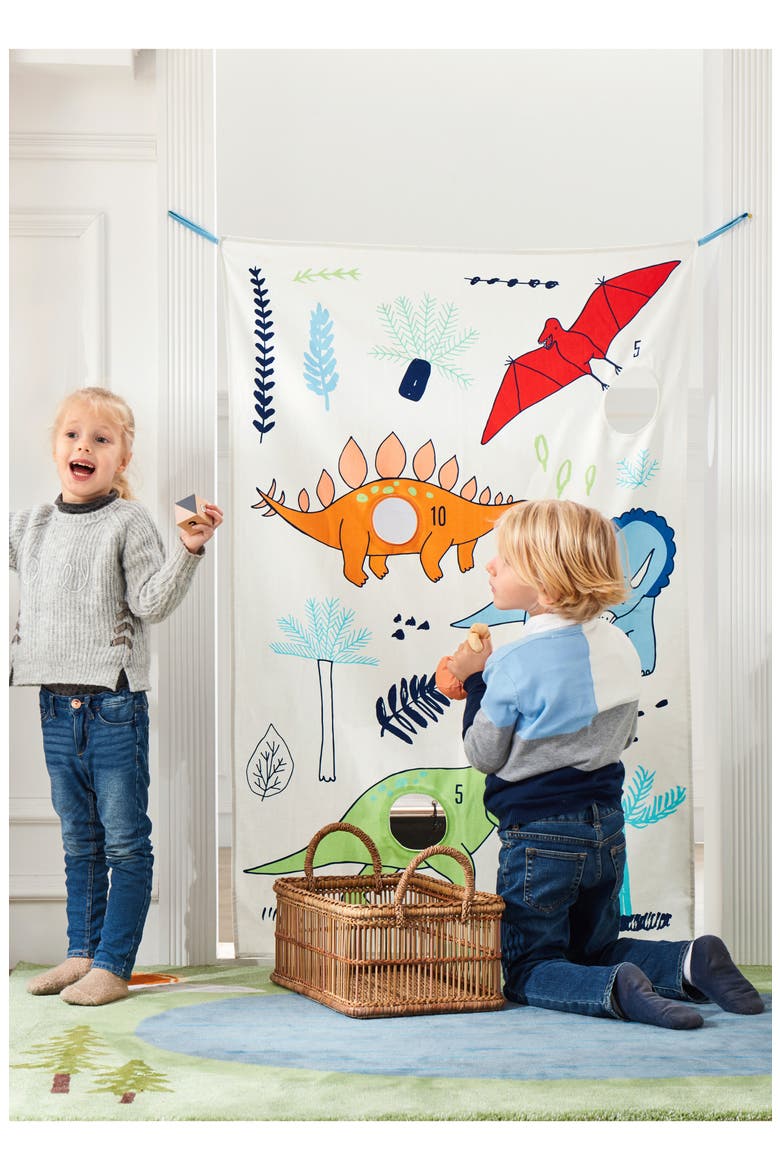 WONDER AND WISE BY ASWEETS Dino Doorway Beanbag Toss Game, Alternate, color, WHITE