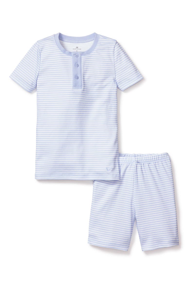 Stripes Fitted Short Set, Main, color, BLUE