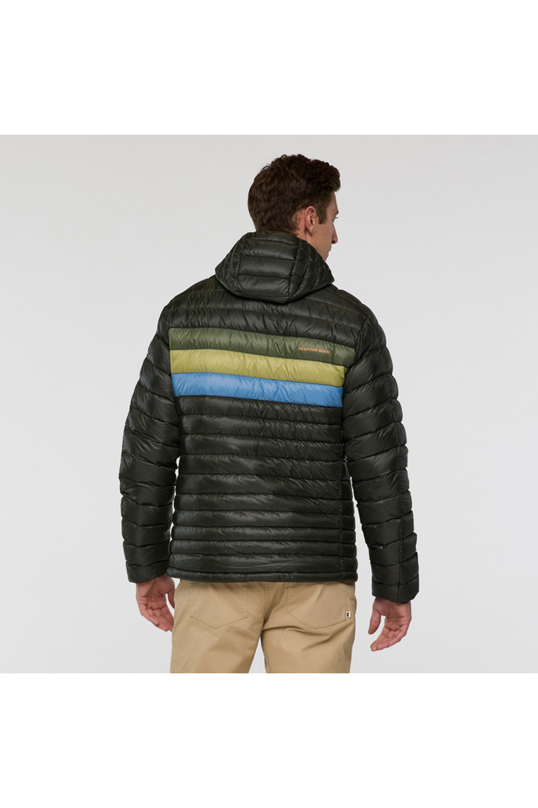 Fuego Down Hooded Jacket - Men's, Alternate, color, Woods Stripes