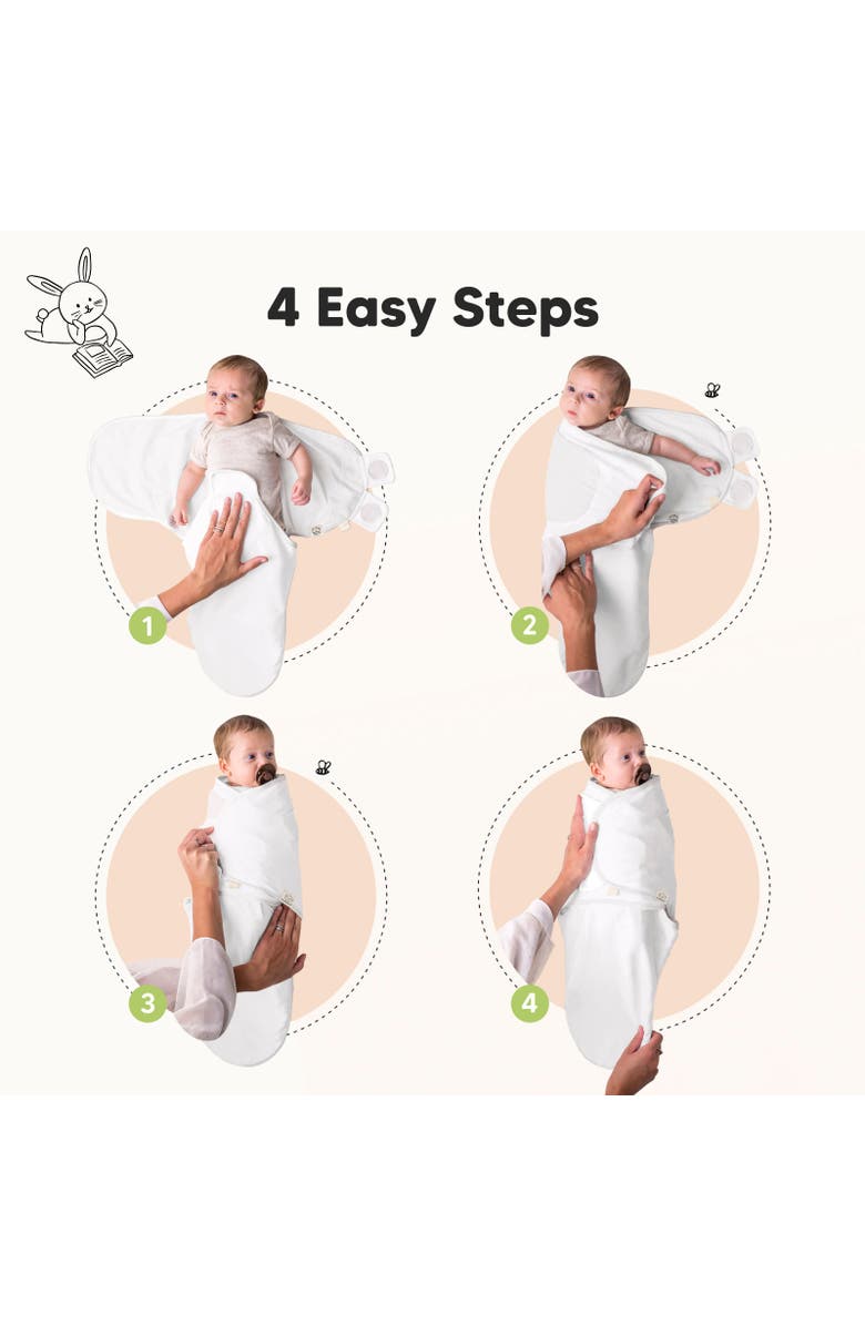 KeaBabies 3-Pack Soothe Swaddle Wraps, Alternate, color, Cloud