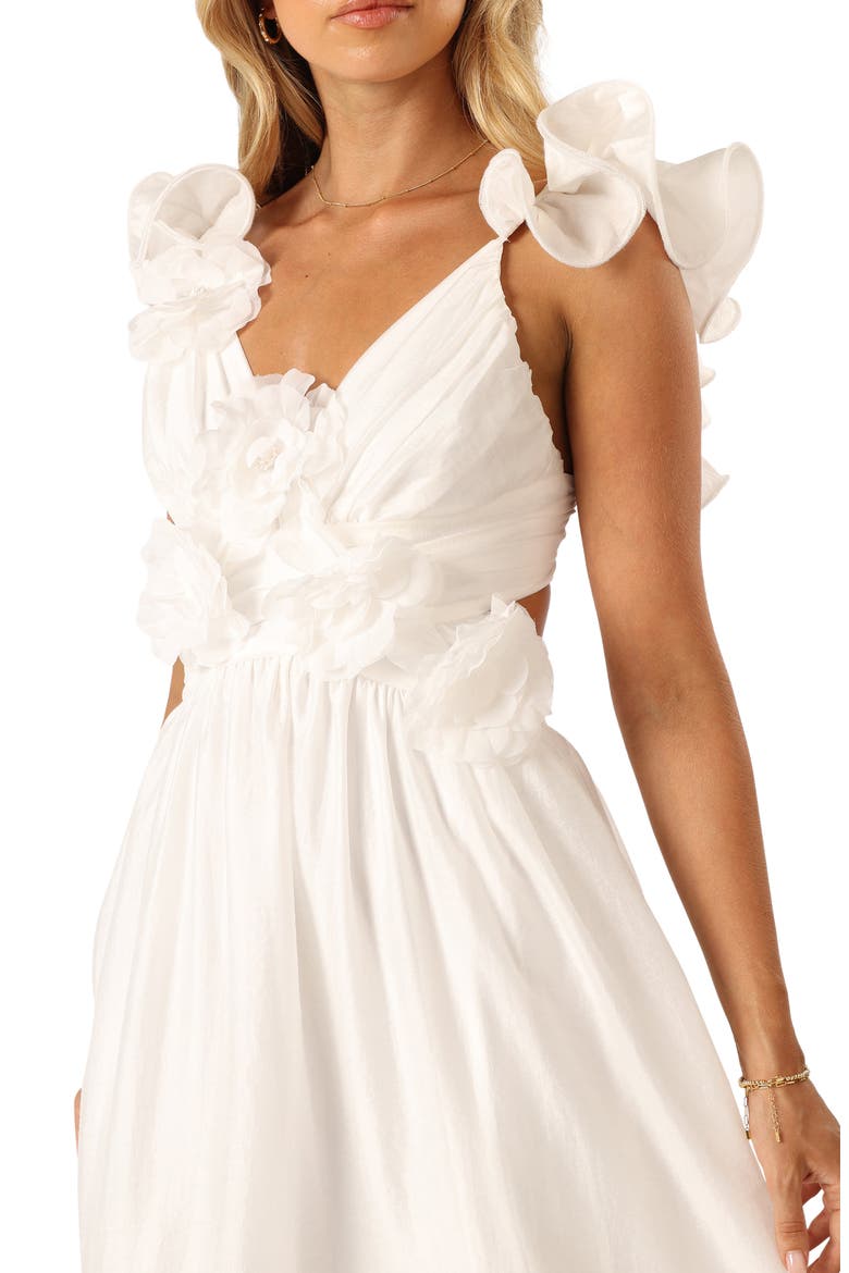 Josey Ruffle Dress, Alternate, color, WHITE