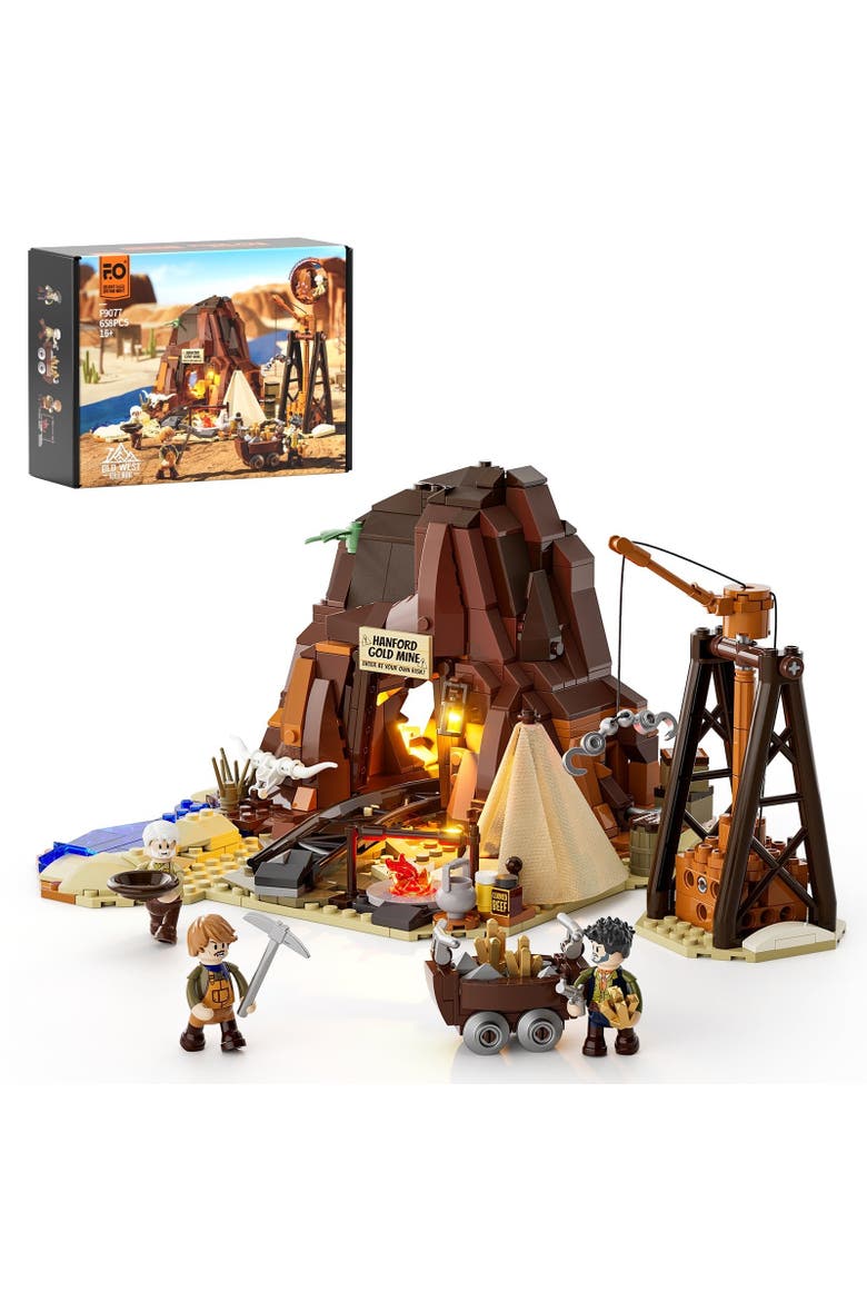 Wild West Gold Mine Lighting Building Set Model OW658G, Main, color, Multicolor