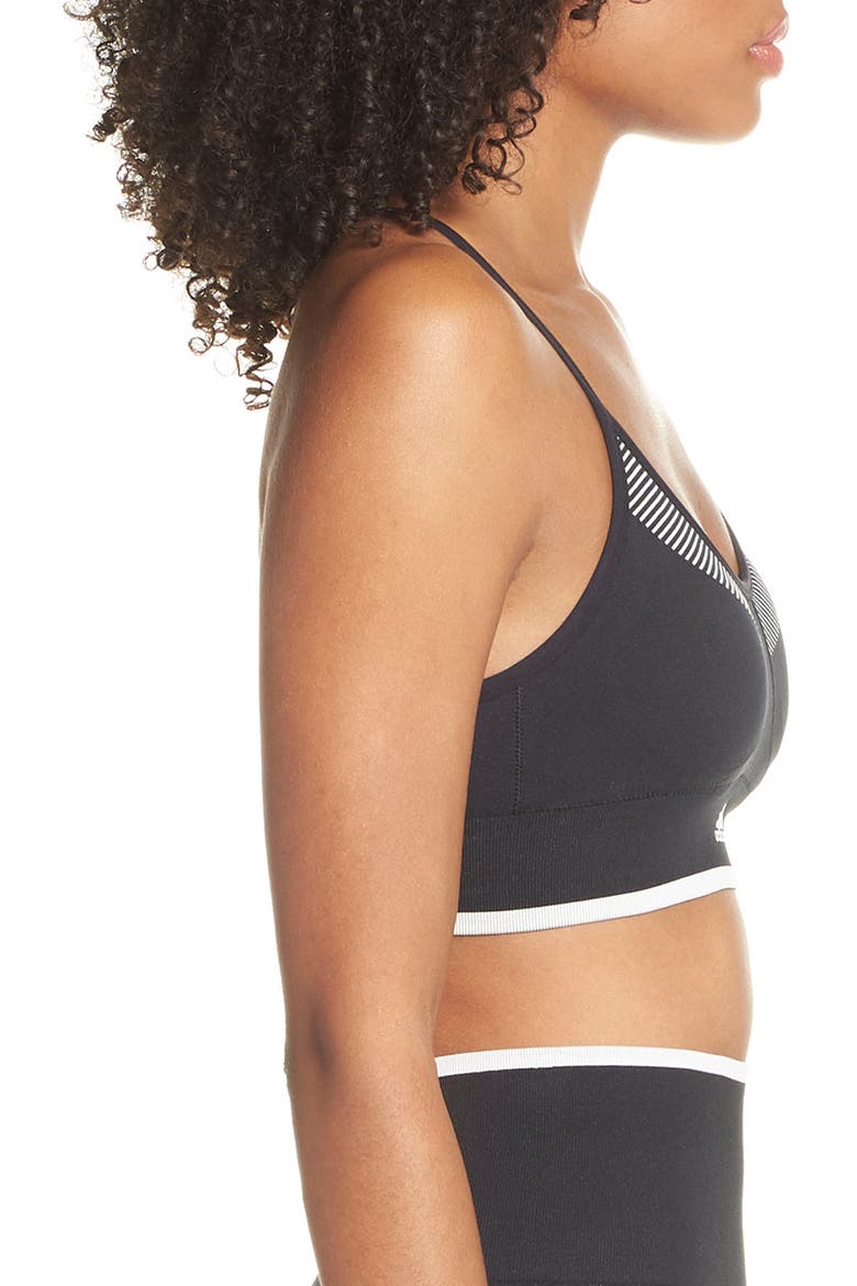 All Me Primeknit FLW Sports Bra, Alternate, color, BLACK/ WHITE