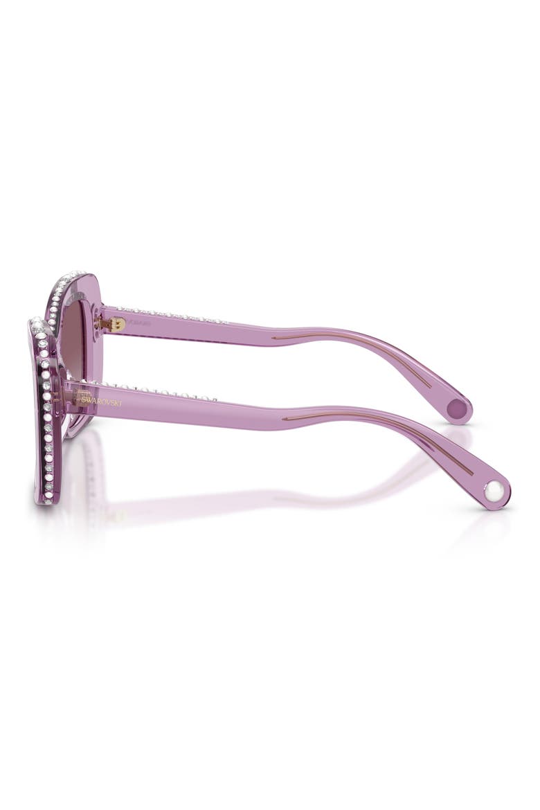 51mm Butterfly Sunglasses, Alternate, color, TRANSPARENT AMETHYST / VIOLET