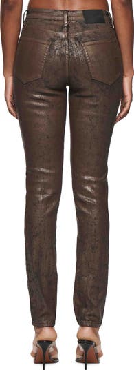 Paint Job Coated Skinny Jeans