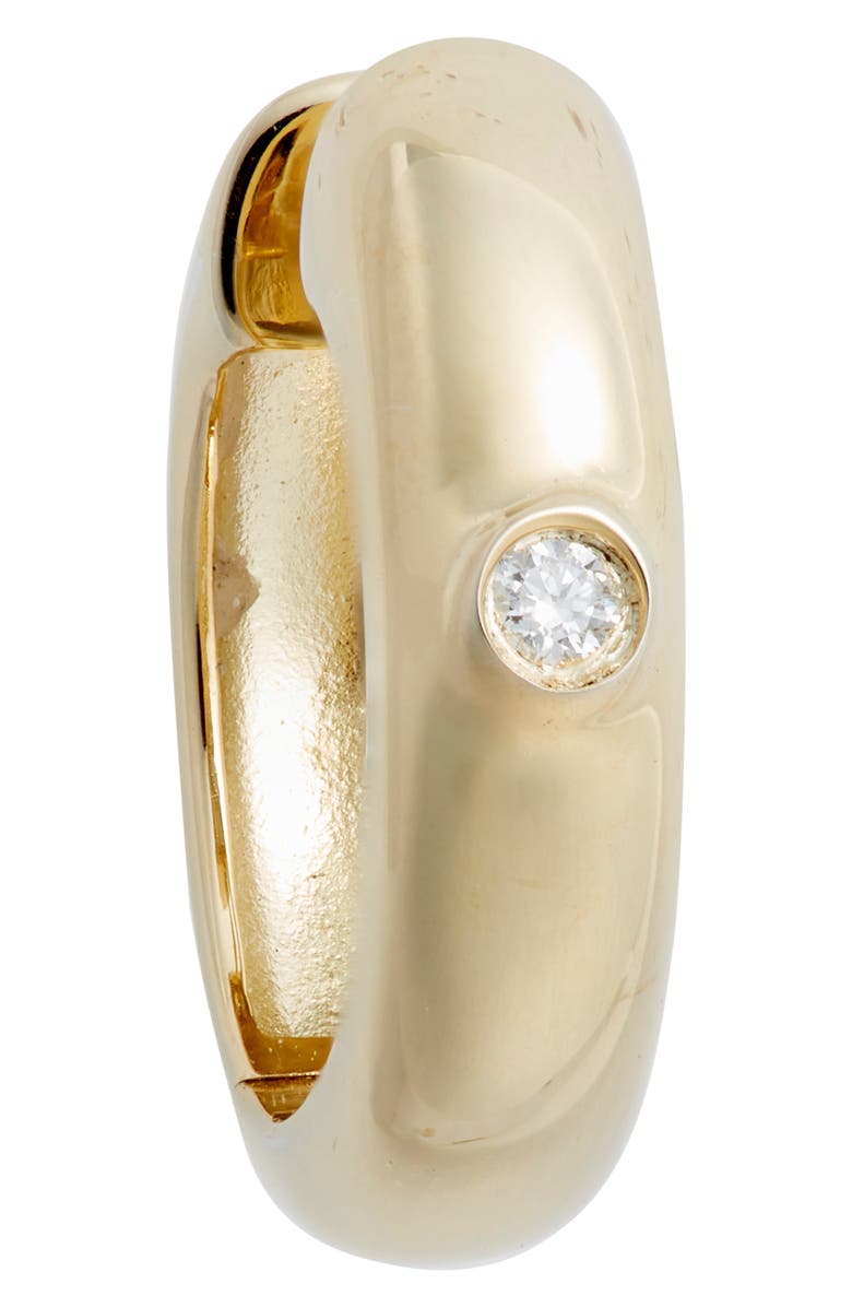 Jennifer Zeuner Court Diamond Huggie Hoop Earrings, Alternate, color, Yellow