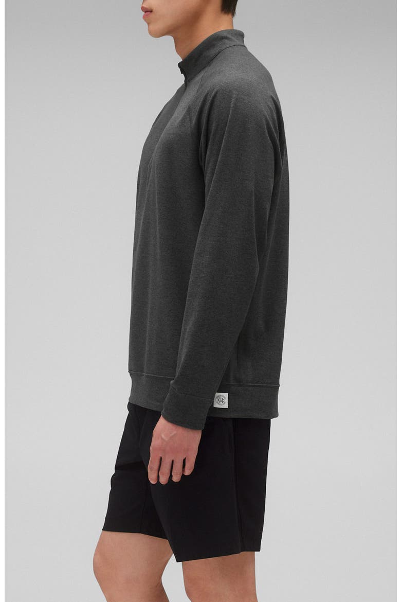 Recovery Brushed Jersey Quarter Zip Pullover, Alternate, color, HBLACK