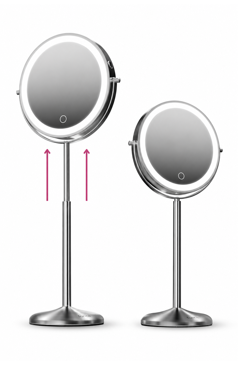 FANCII Hailey Double Sided Makeup Mirror with Lights, Main, color, Nick