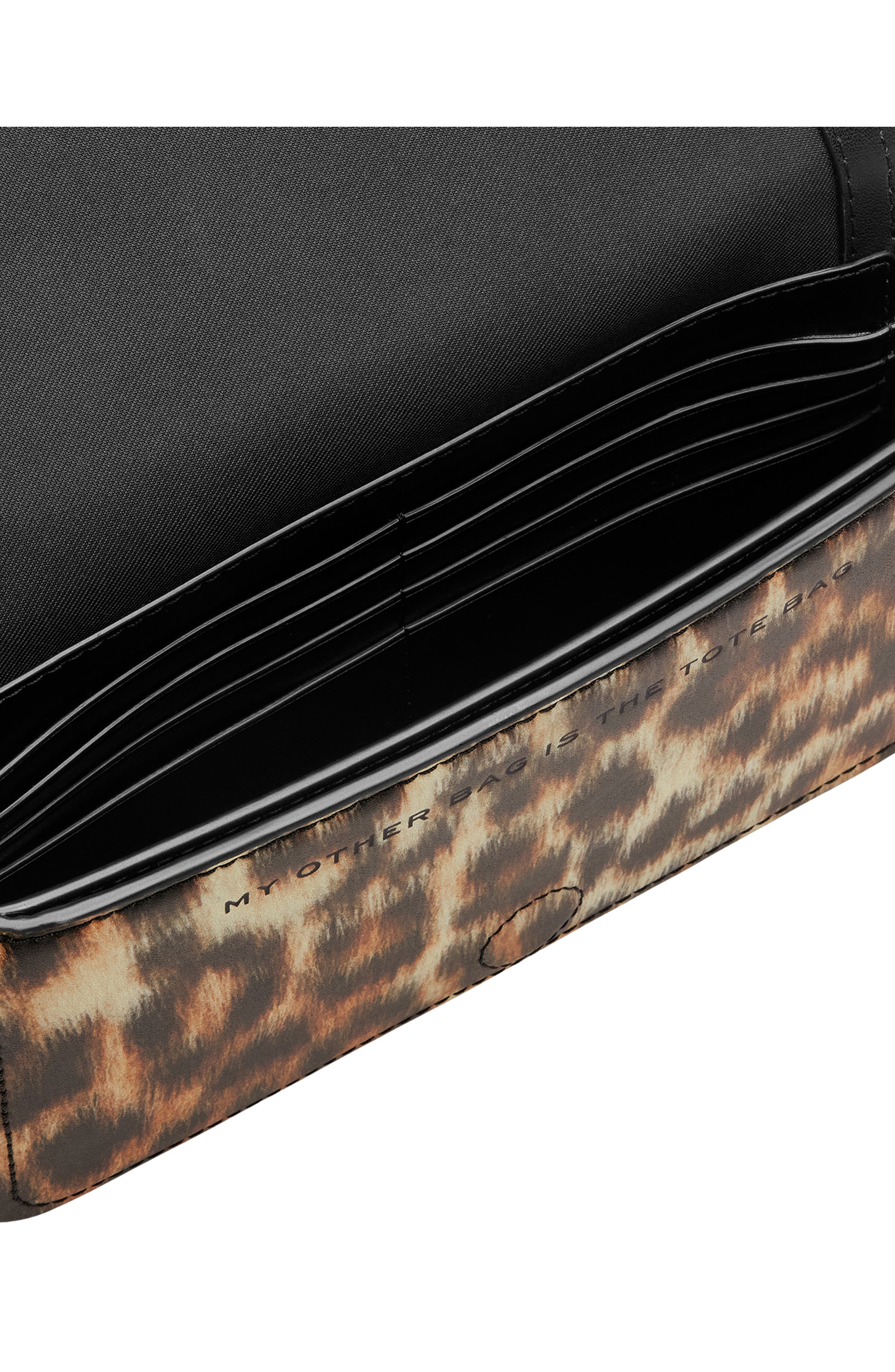 The Leopard Leather Mini Bag, Alternate, color, BROWN MULTI