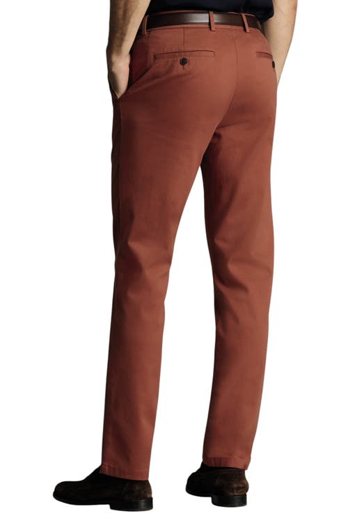 Charles Tyrwhitt Ultimate Non-iron Chinos In Brown