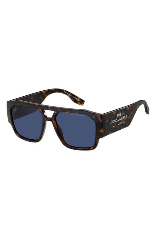 Marc Jacobs 55mm Navigator Sunglasses In Blue