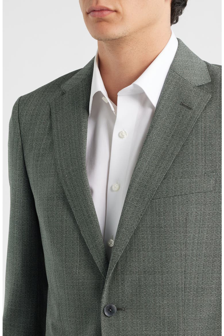 Hutson Slim Fit Green Mélange Virgin Wool Sport Coat, Alternate, color, OPEN GREEN