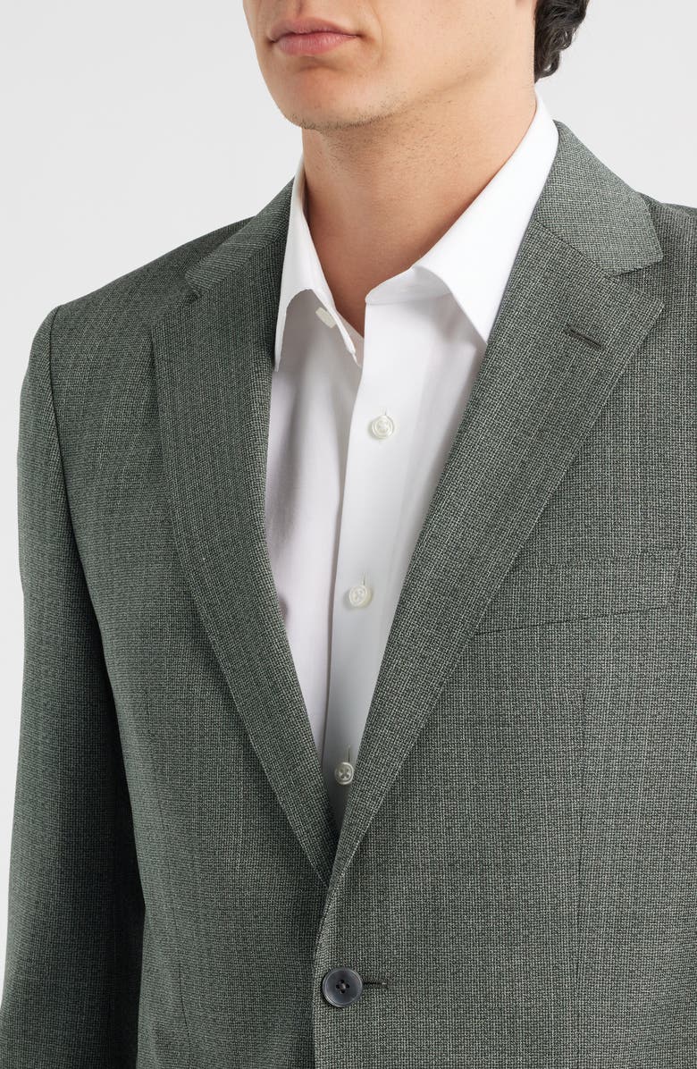 BOSS Hutson Slim Fit Green Mélange Virgin Wool Sport Coat, Alternate, color, Open Green