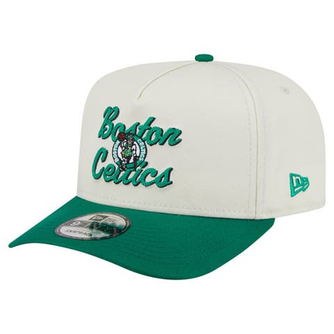Men
s New Era Cream/Kelly Green Boston Celtics Chainstitch 9FIFTY A-Frame Snapback Hat