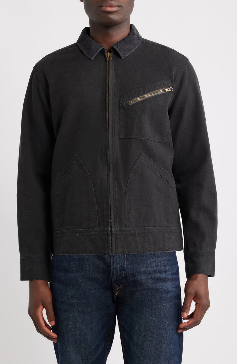 Rails Ketter Hemp & Organic Cotton Zip-Up Barn Jacket, Alternate, color, Raven