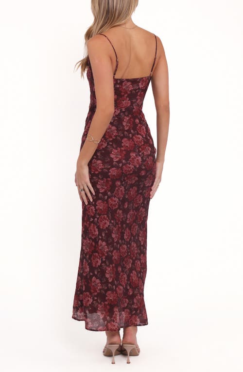 Petal And Pup Petal & Pup Esmeralda Floral Print Slipdress In Red