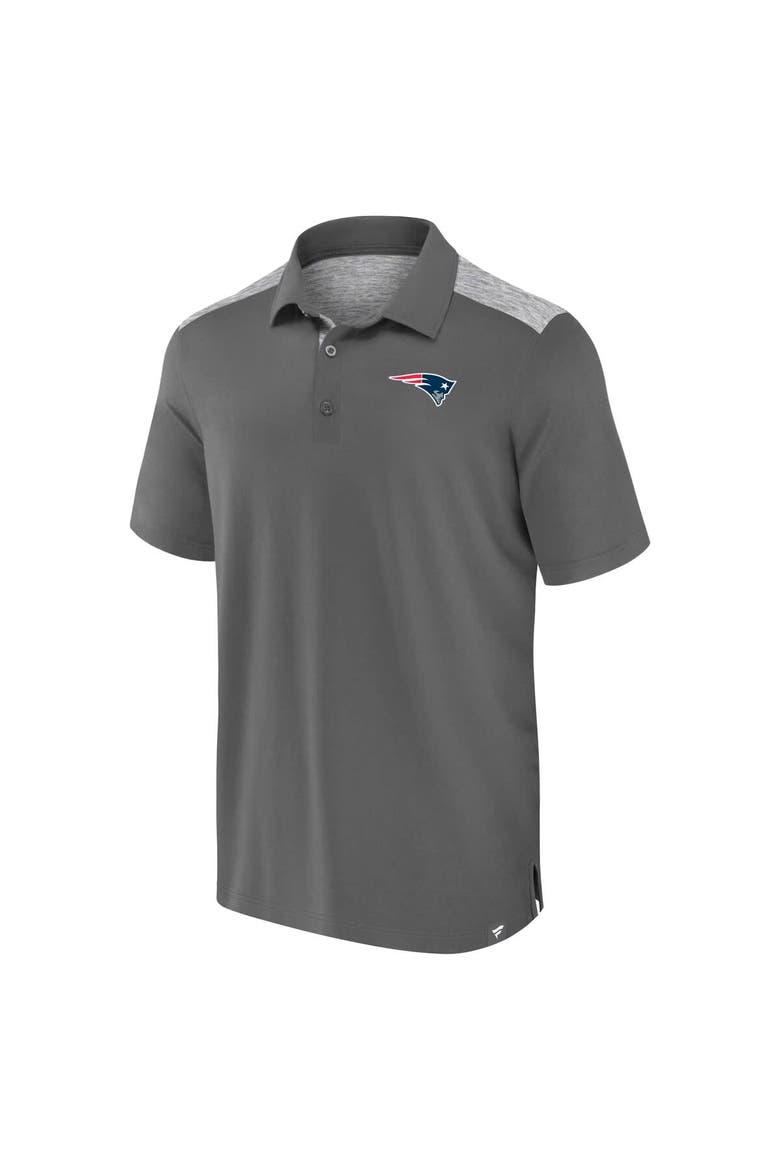 Men's Fanatics Heather Gray New England Patriots Long Shot Polo, Alternate, color, Heather Gray