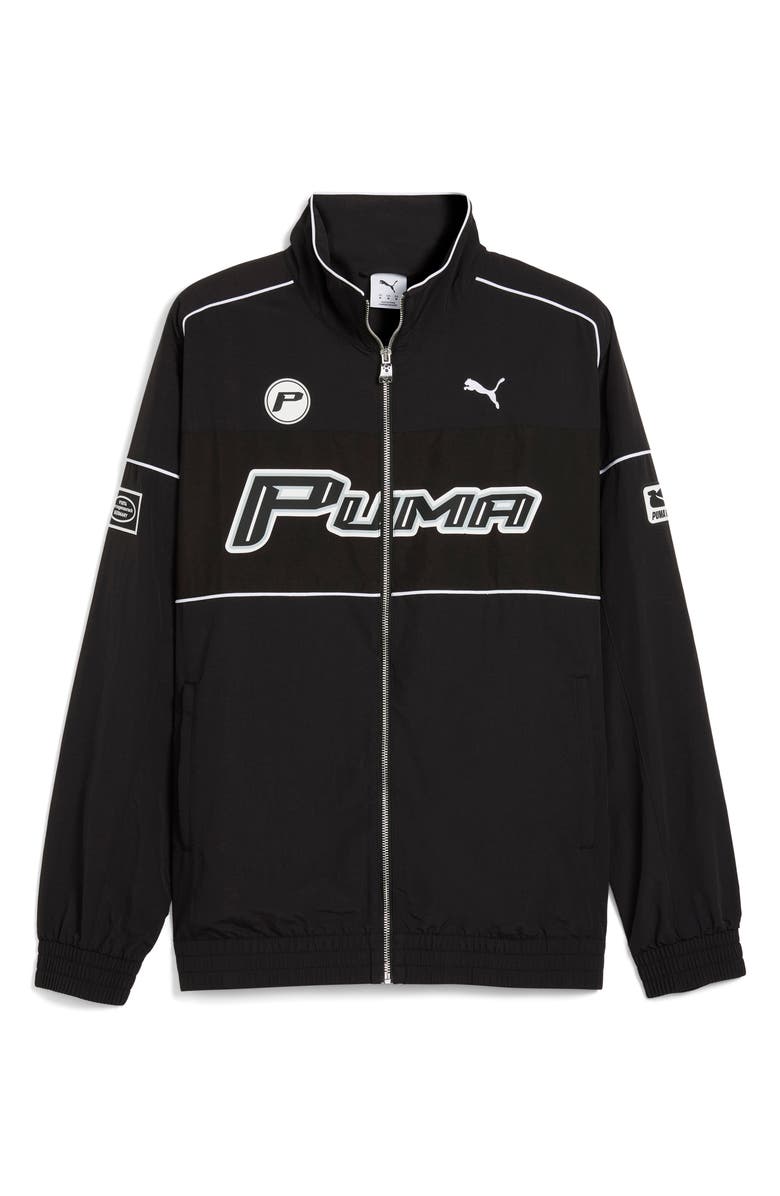 PUMA Relaxed Speed Driver Series Graphic Track Jacket, Main, color, Puma Black