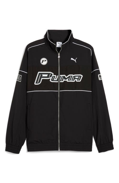 Puma Relaxed Speed Driver Series Graphic Track Jacket In Black