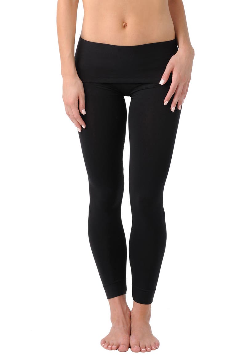 B.D.A.™ Stretch Knit Leggings, Main, color, BLACK